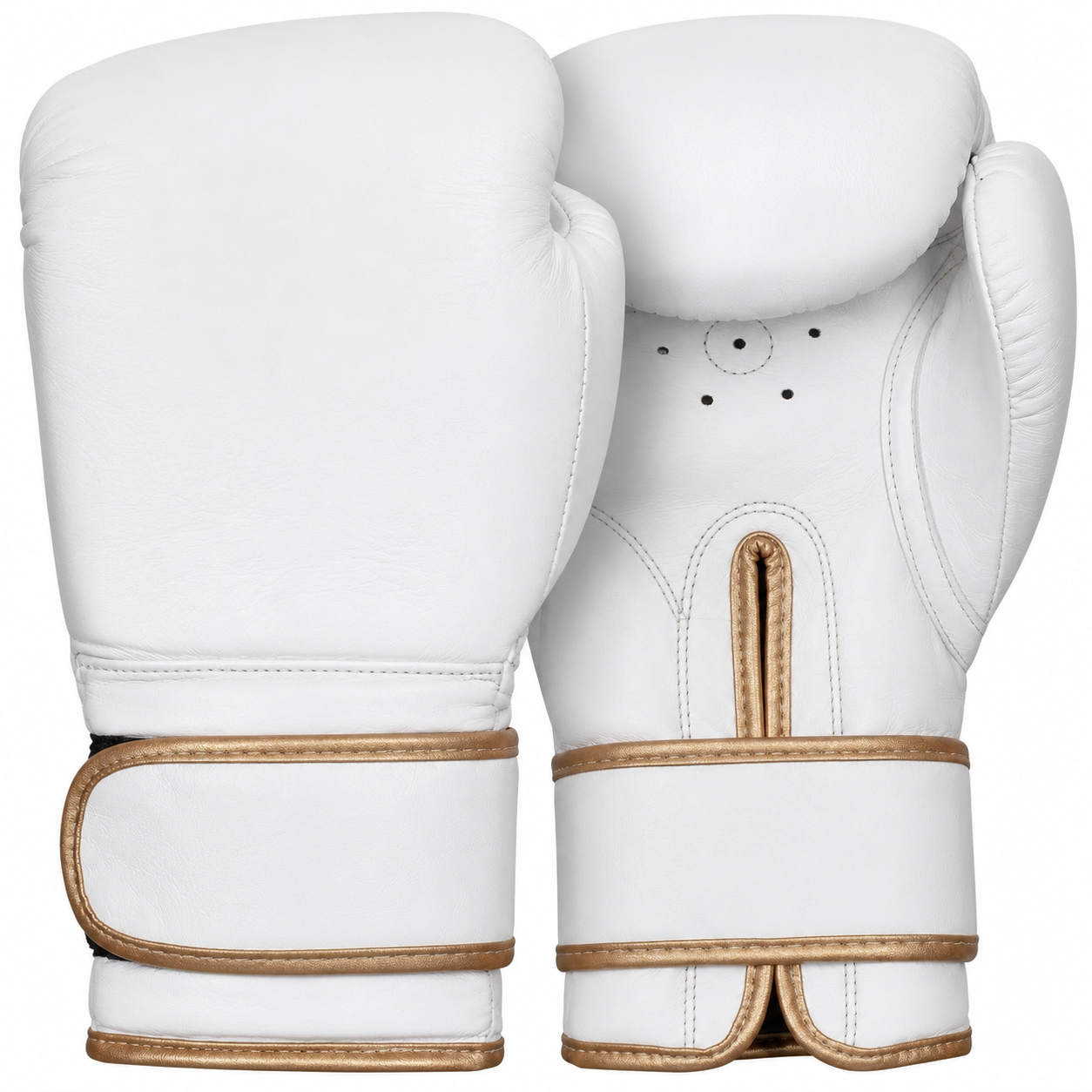 Boxing Gloves – PU Leather – White  OEM Sports Equipment Manufacturer