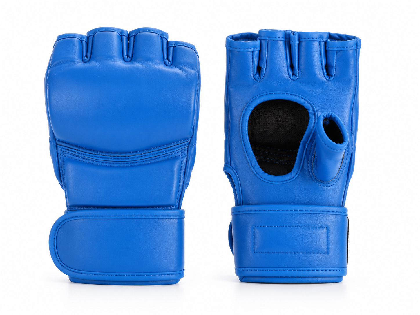 MMA Gloves PU Leather Blue | Professional Combat Sports Manufacturer